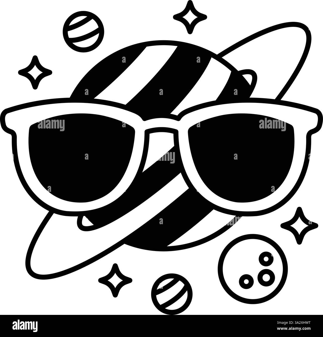 Une paire de lunettes avec des lentilles sont dessinées sur un fond blanc Illustration de Vecteur