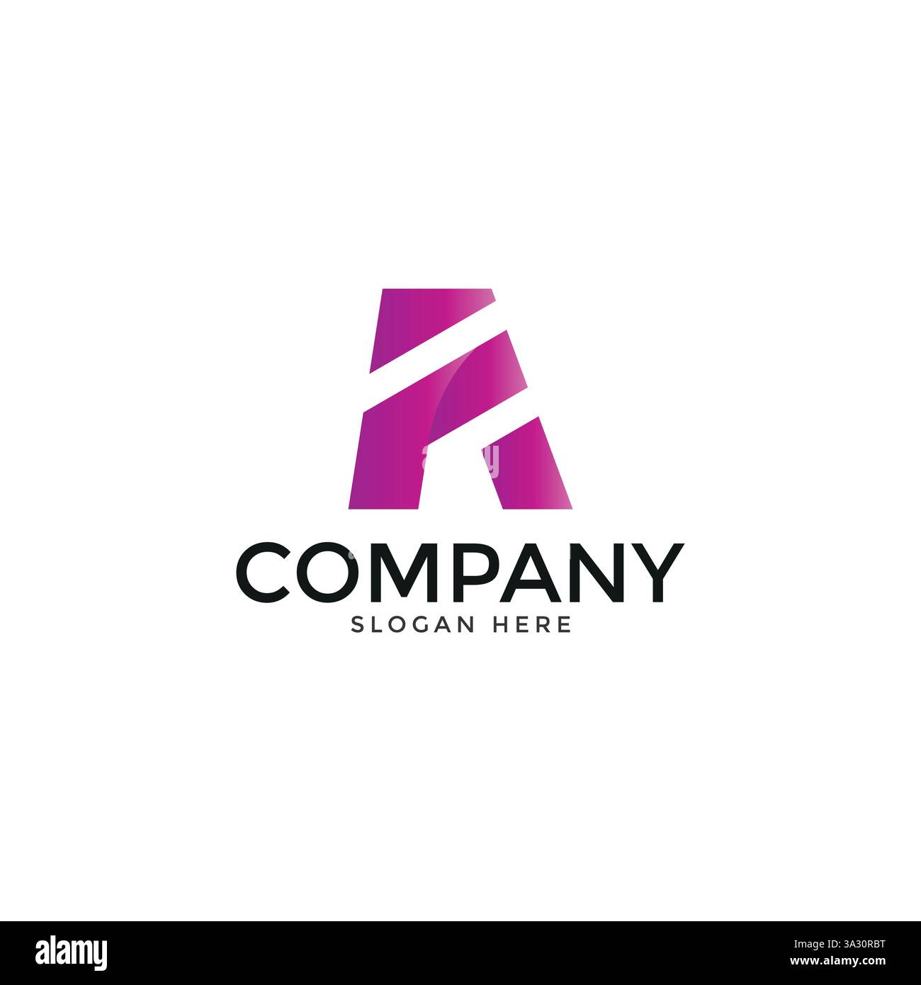Lettre moderne Un symbole de logo, conception de marque commerciale abstraite. Illustration de Vecteur