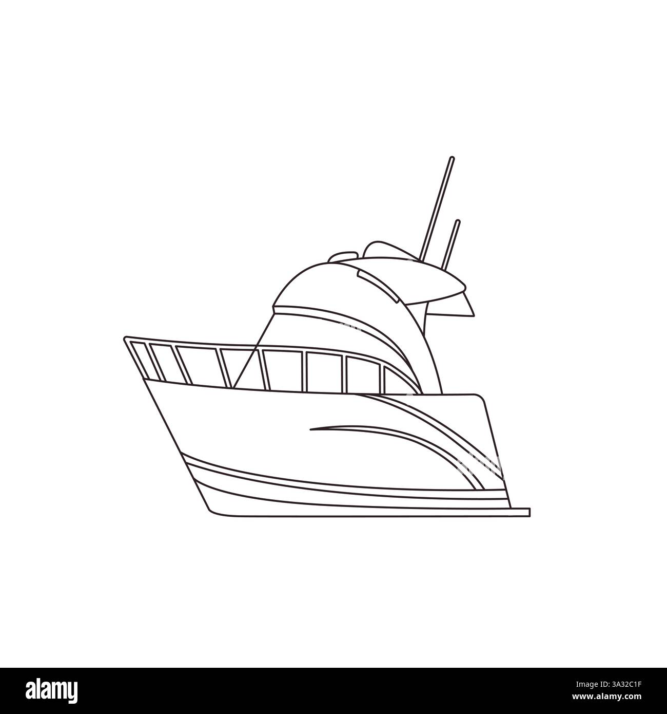 bateau de yacht bateau symbole emoji symbole symbole icône illustration vectorielle Illustration de Vecteur