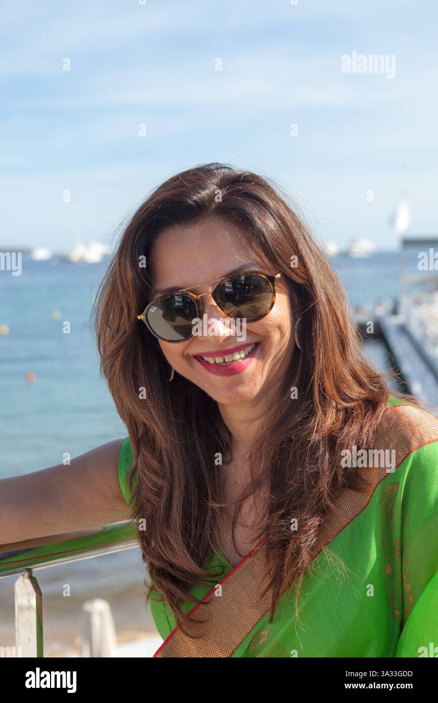 L'actrice indienne Lillete Dubey (Best Exotic Marigold Hotel) au Festival de Cannes 2017. Banque D'Images