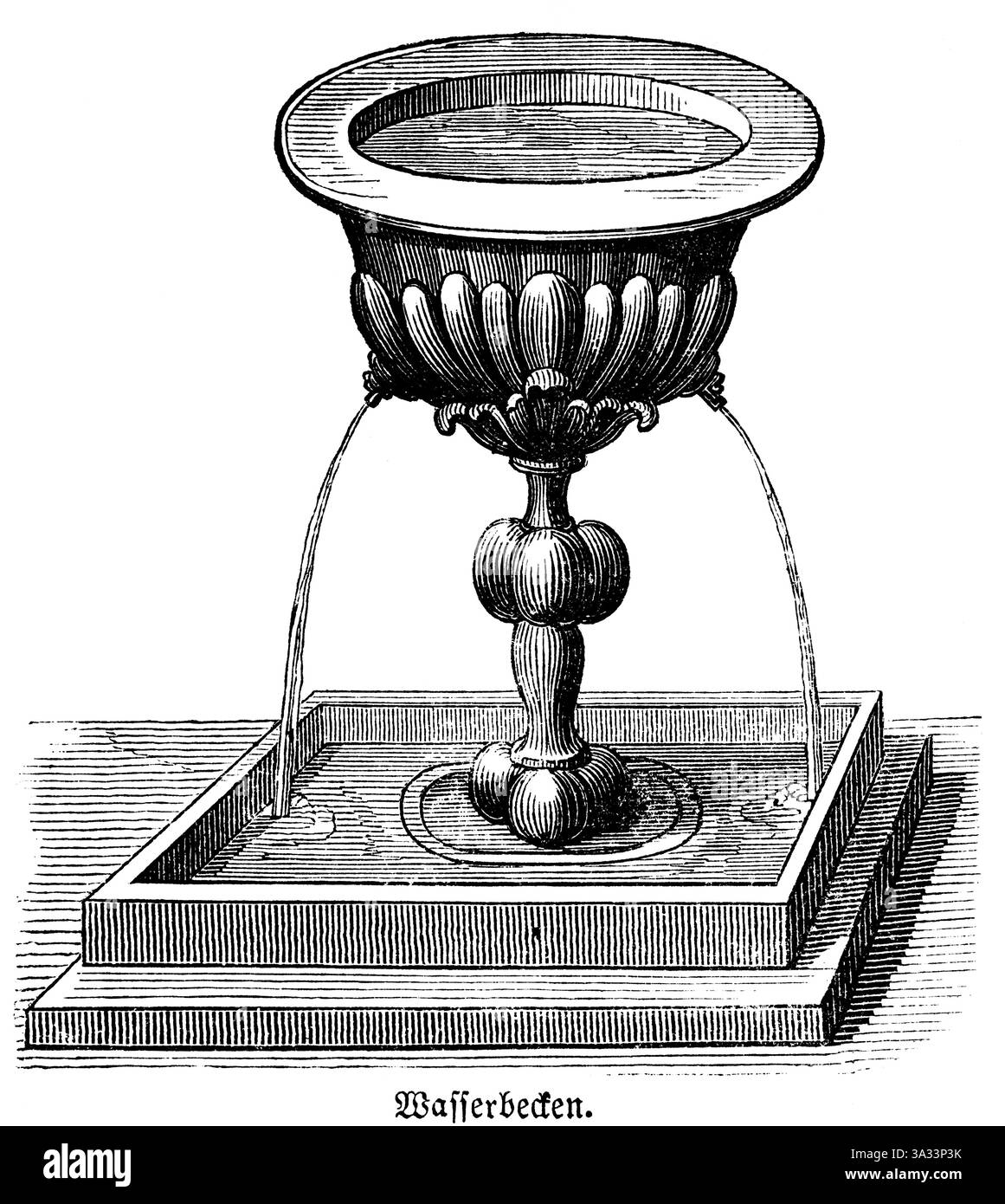 Le bassin d'eau se trouvait entre le tabernacle et l'autel de l'holocauste dans le parvis d'un temple, la Bible, il servait à laver les prêtres en fro Banque D'Images Le bassin d'eau se trouvait entre le tabernacle et l'autel de l'holocauste dans le parvis d'un temple, la Bible, il servait à laver les prêtres en fro Banque D'Images