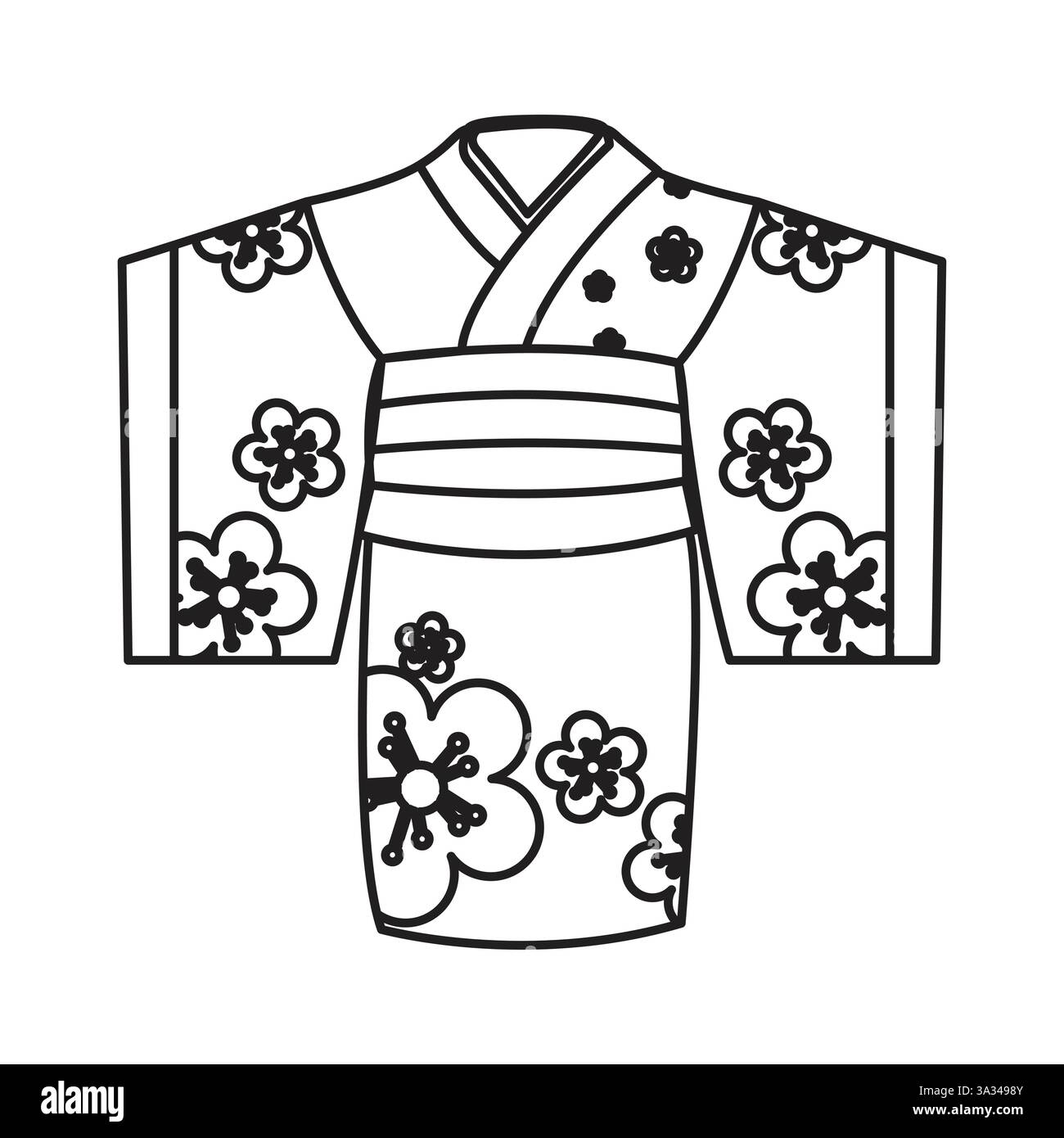 robe de kimono habillement emoji symbole signe icône illustration vectorielle Illustration de Vecteur