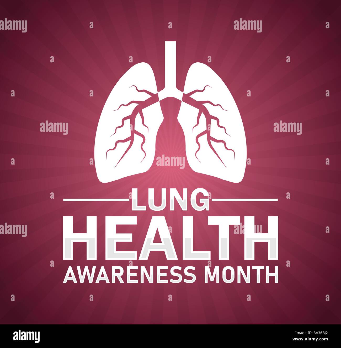 Mois de sensibilisation à la santé pulmonaire – promotion des soins respiratoires et de la prévention des maladies. Illustration vectorielle Illustration de Vecteur