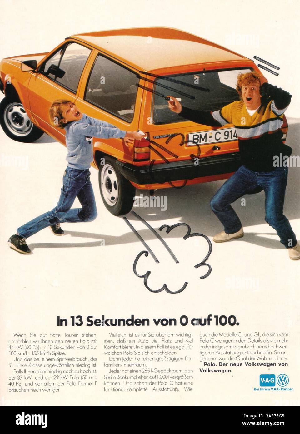 1981 Volkswagen VW Polo C ad Banque D'Images