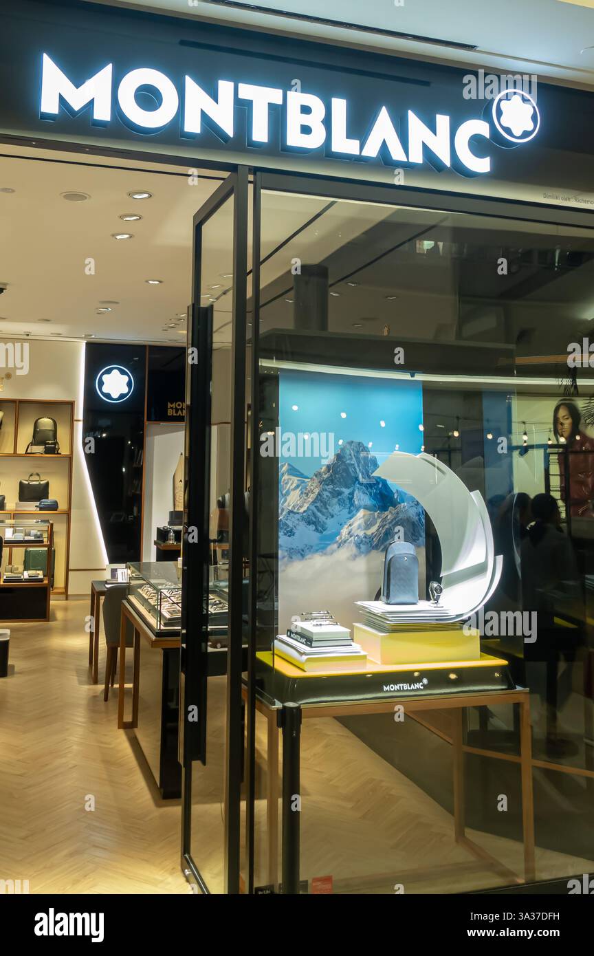 Magasin Montblanc, probablement situé dans un centre commercial. The Gardens Mall, Kuala Lumpur, Malaisie, Asie Banque D'Images