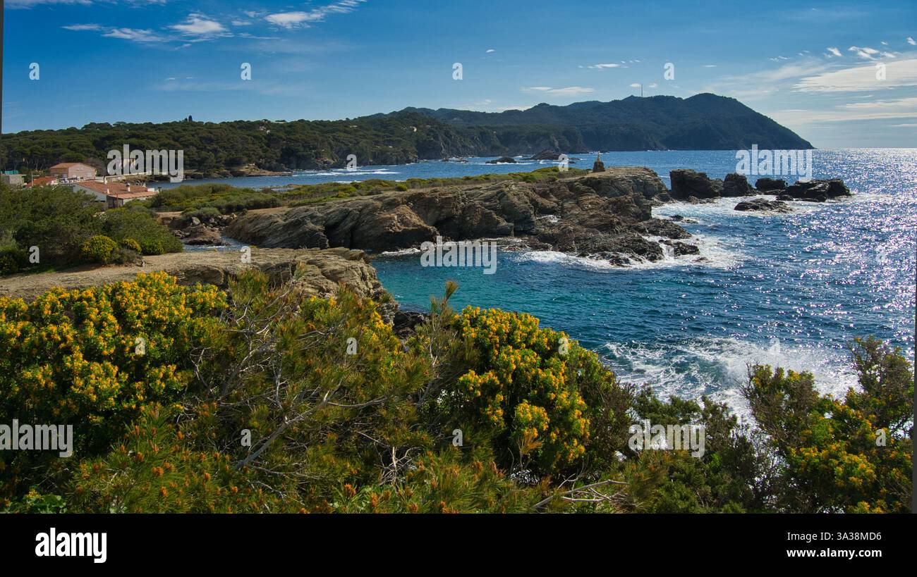 Superbe Ile de Gaou sur la Côte d'Azur en France Banque D'Images