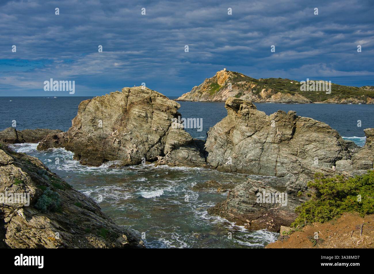 Superbe Ile de Gaou sur la Côte d'Azur en France Banque D'Images