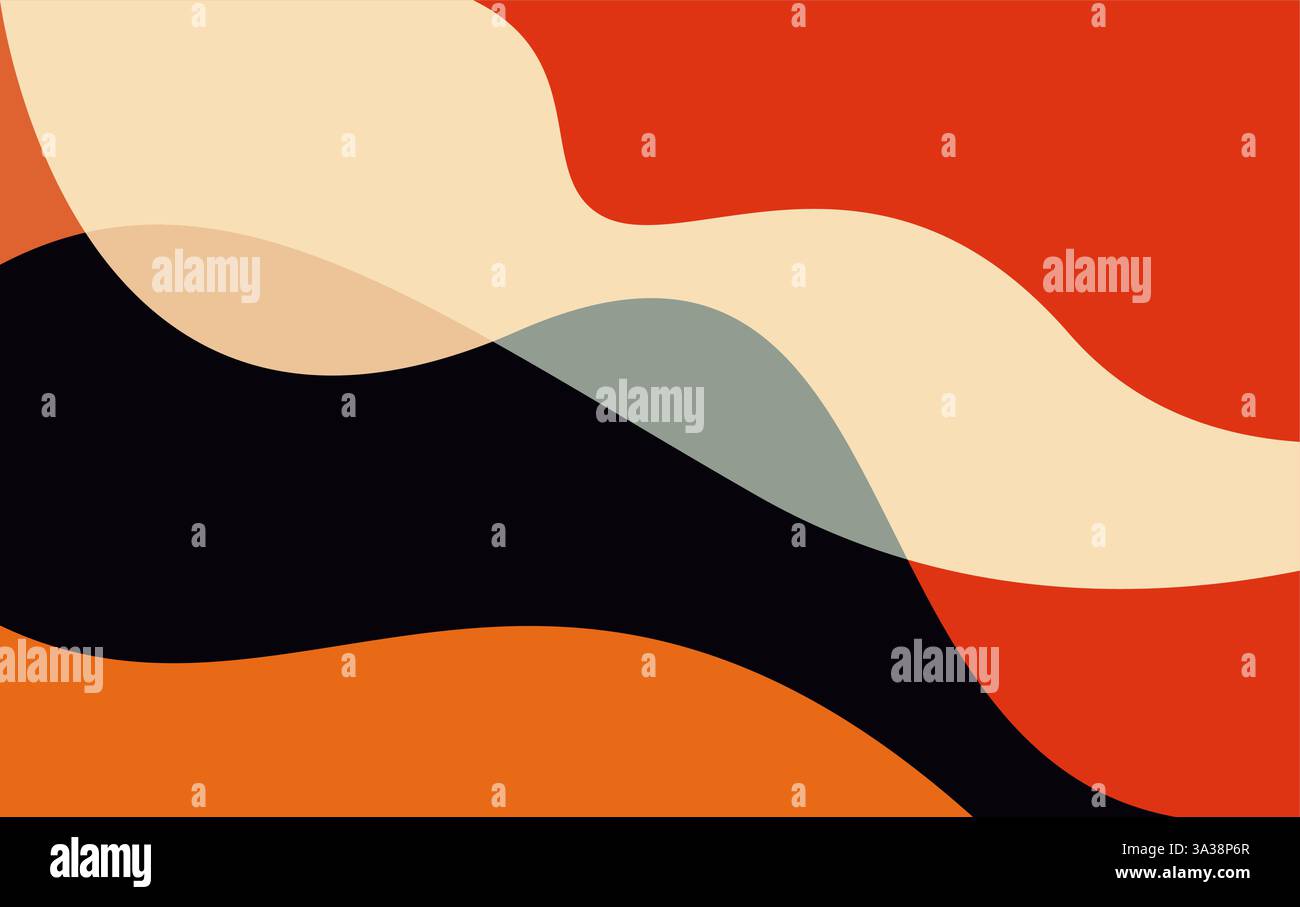 vecteur de fond abstrait fluide coloré. Vecteur de conception de motif de couleur orange abstrait Illustration de Vecteur