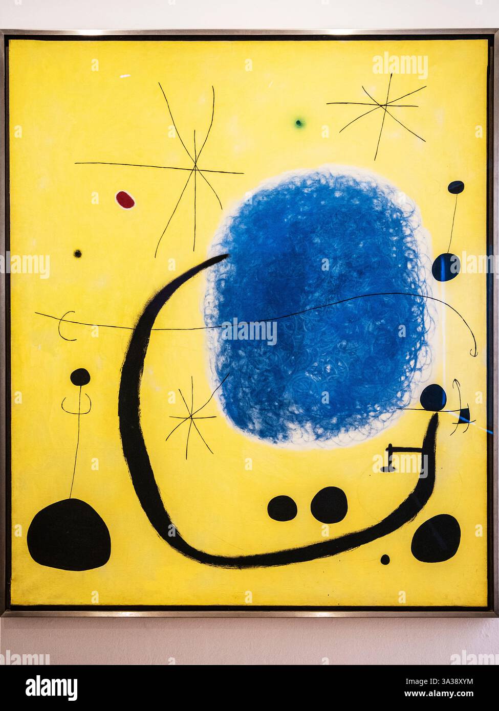 'L'Oro dell'Azzurro' ou 'L'Or de l'Azur', une peinture de Joan Miró, dans la Fundació Joan Miró à Barcelone, Espagne. Banque D'Images