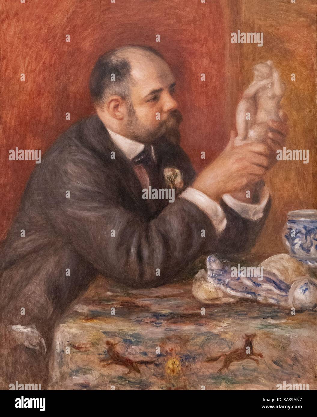 Peinture de Pierre Auguste Renoir ; Renoir, Portrait d'Ambroise Vollard ; 1908 ; portrait impressionniste français d'un homme ; art du début du XXe siècle Banque D'Images