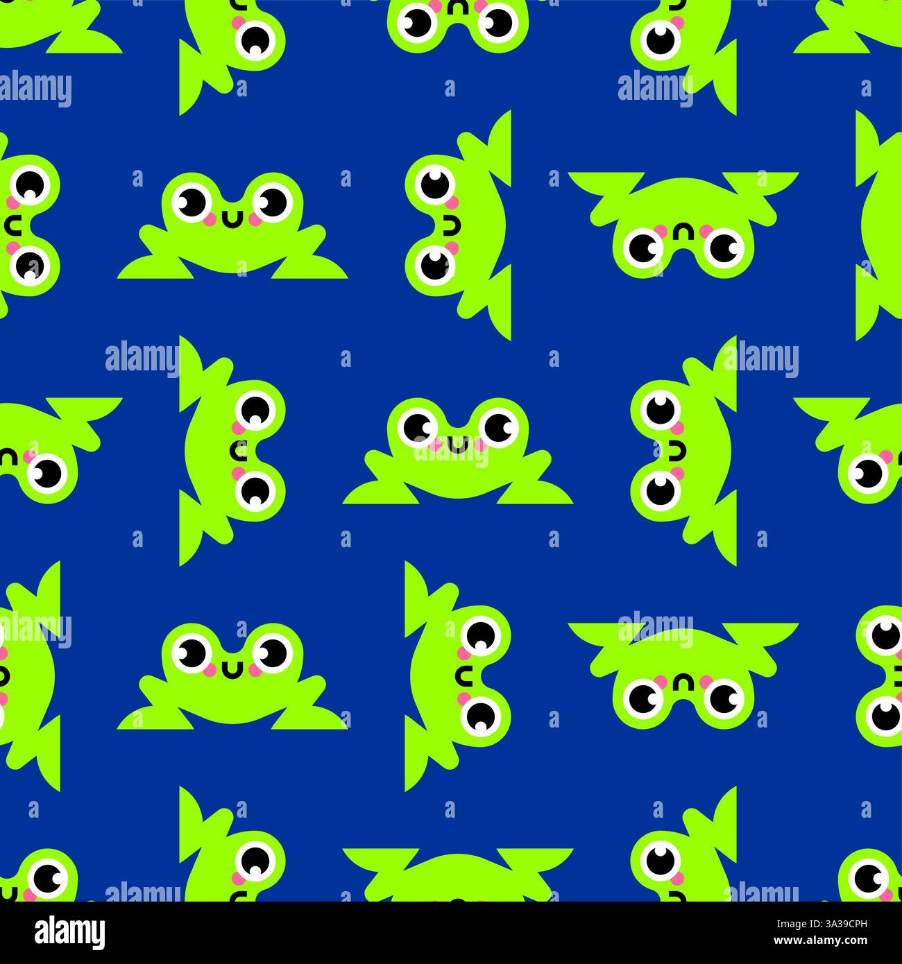 Mignon petit motif grenouille sans couture. Fond Froglet. Ornement de tissu pour enfants Illustration de Vecteur