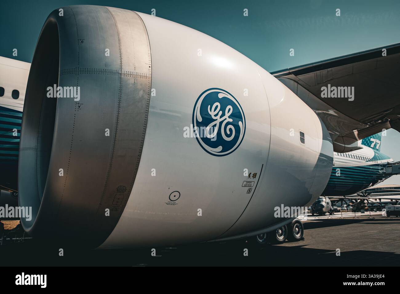 General Electric moteur GE9X utilisé pour équiper le nouveau Boeing 777X (777-9) Banque D'Images