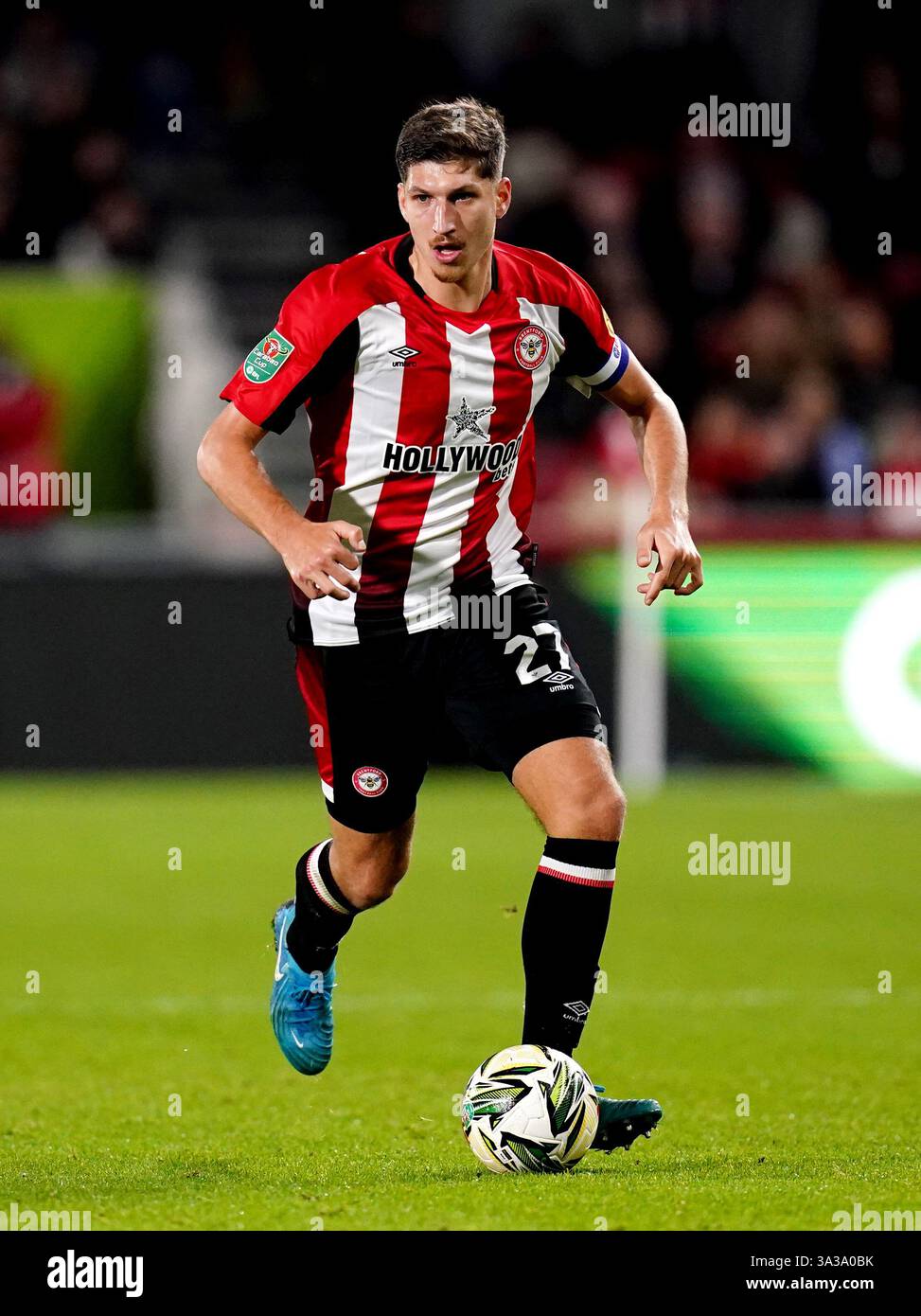 Vitaly Janelt de Brentford lors du match de quatrième tour de la Coupe Carabao au stade communautaire Gtech. Date de la photo : mardi 29 octobre 2024. Banque D'Images
