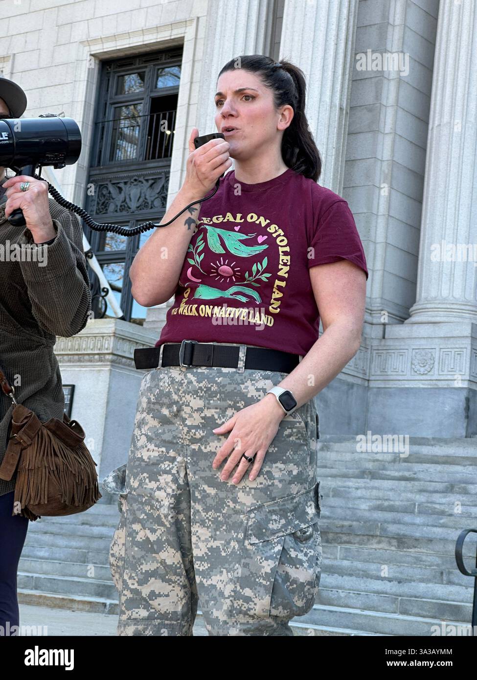 14 mars 2025. Veterans March, Hartford, Connecticut, États-Unis Banque D'Images
