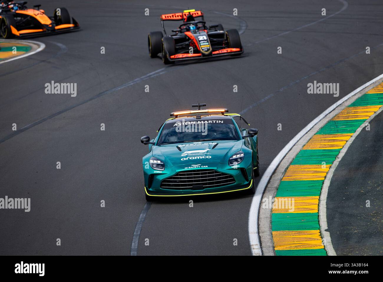 FIA Mercedes-AMG GT Black Series Safety car lors de la 1ère manche du Championnat FIA de formule 3 2025 du 14 au 16 mars 2025 sur le circuit Albert Park Grand Prix, à Melbourne, Australie - photo Joao Filipe / DPPI Banque D'Images