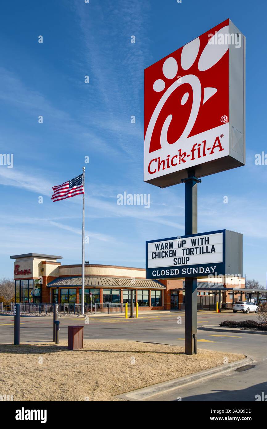Chick-fil-UN restaurant à Muskogee, Oklahoma. (ÉTATS-UNIS) Banque D'Images