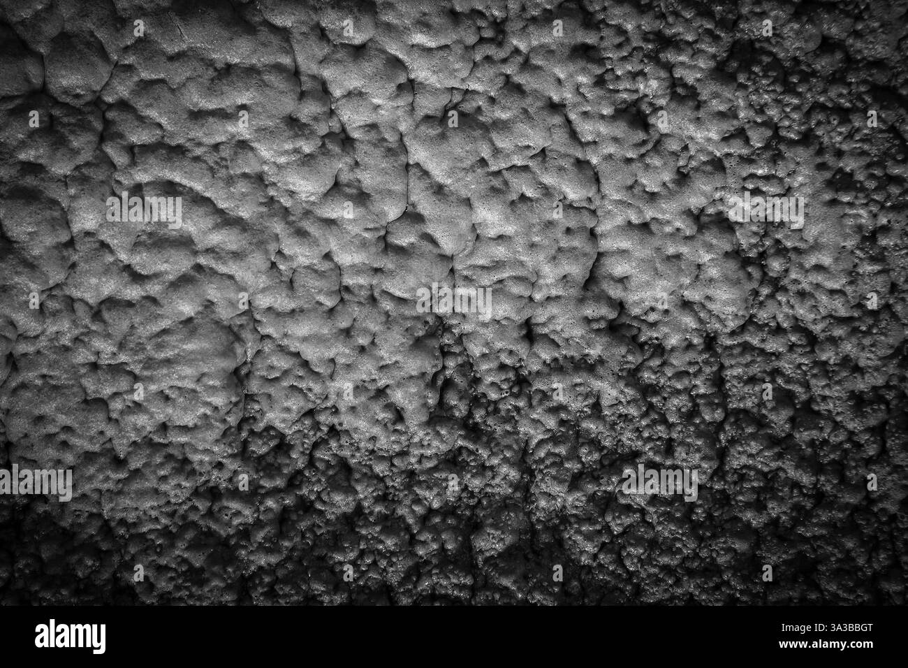 fond de mur en béton texturé noir et blanc Banque D'Images