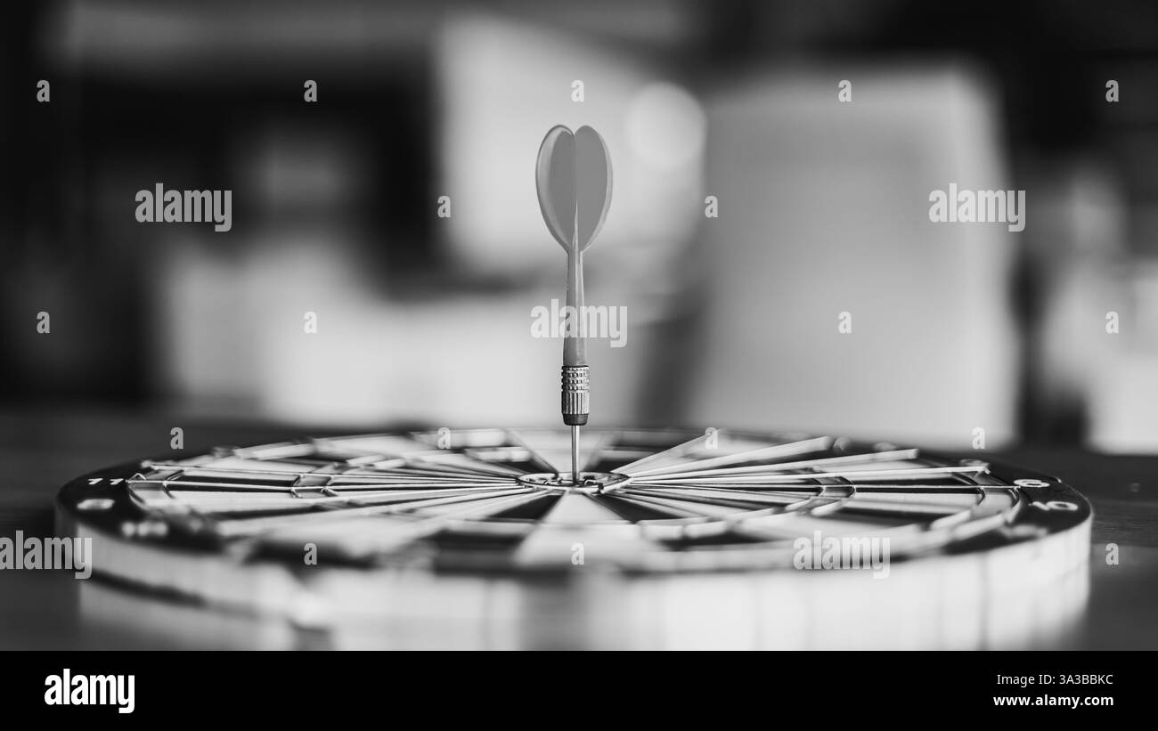 Les fléchettes sont des opportunités, et les jeux de fléchettes sont des objectifs commerciaux et une planification. Banque D'Images