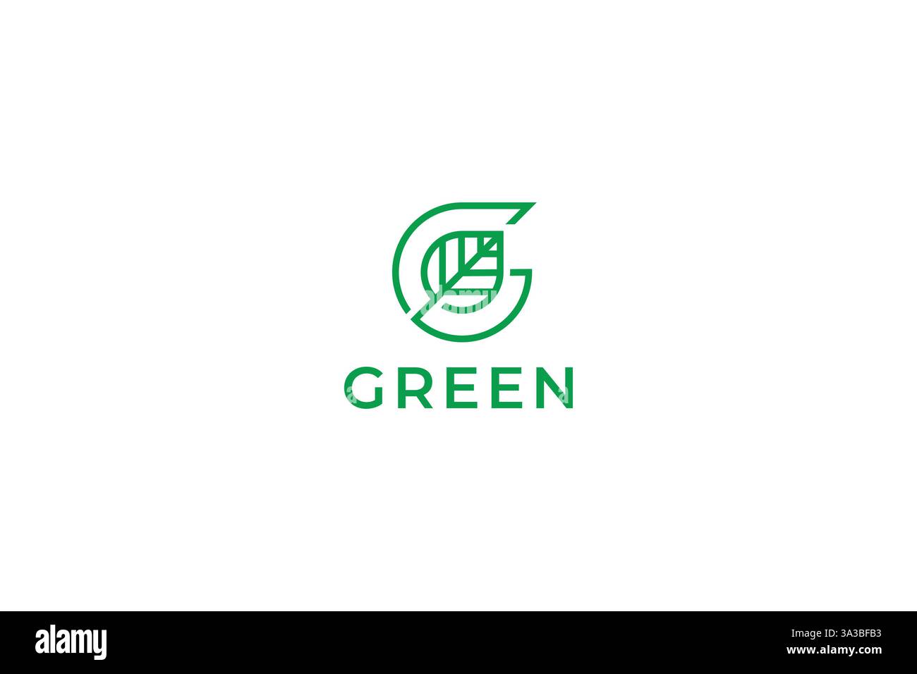 Green Leaf logo lettre abstraite G symbolisant la durabilité et la croissance écologiques Illustration de Vecteur
