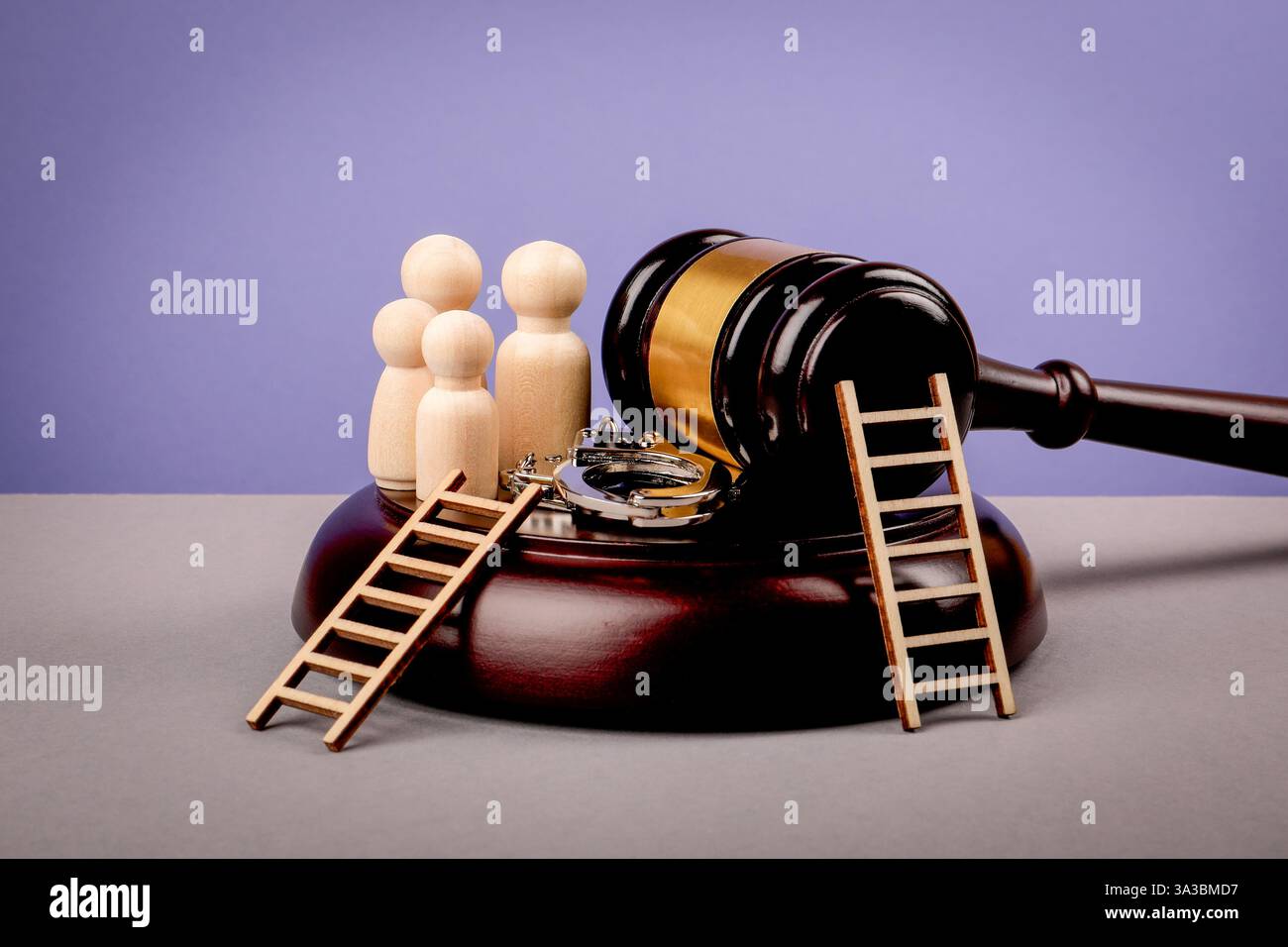 Procès pour divorce et garde d'enfant. Lois et règlements. Banque D'Images