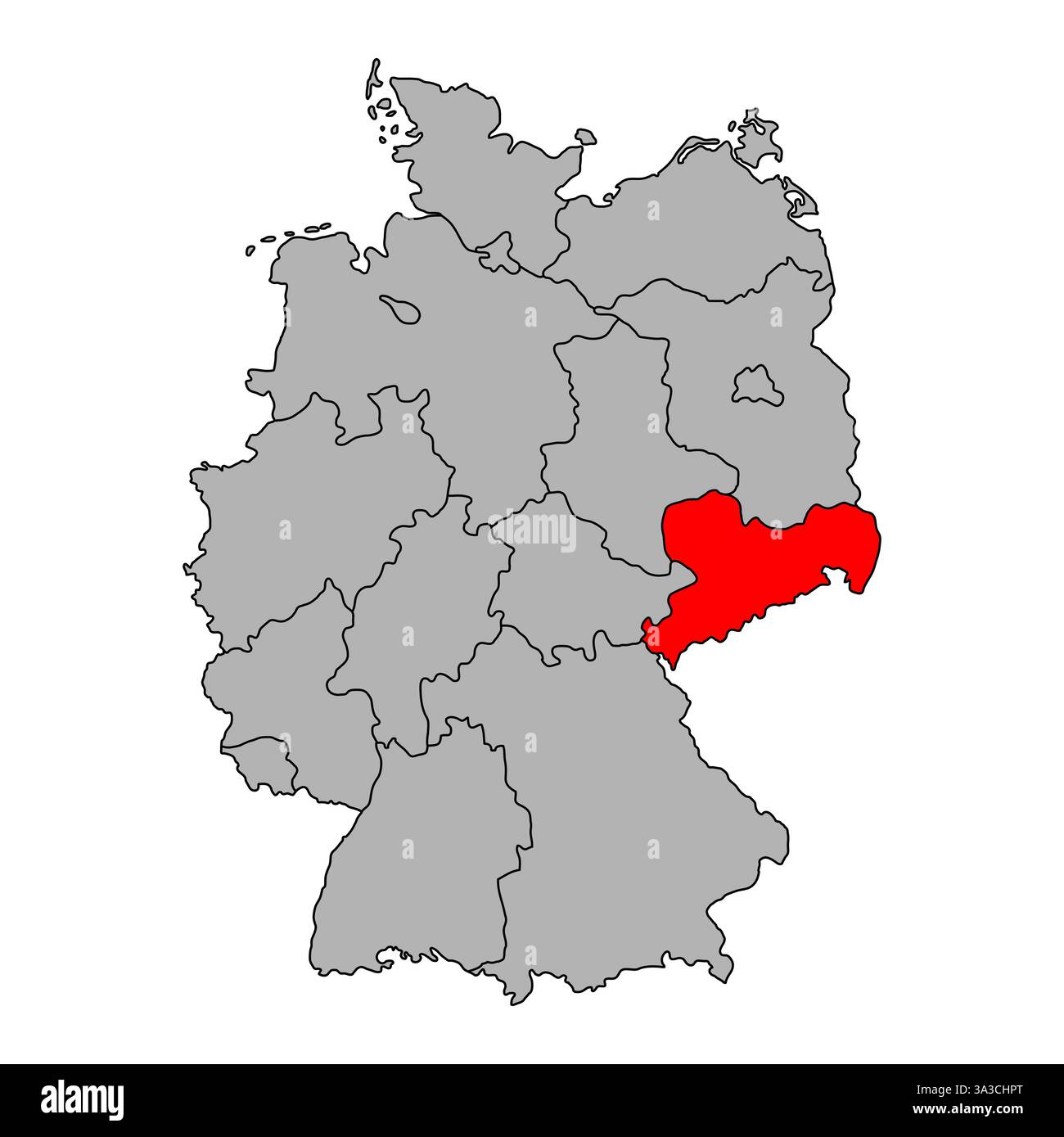 Allemagne carte icône de la Saxe, géographie vide concept, illustration vectorielle d'arrière-plan graphique isolée . Illustration de Vecteur