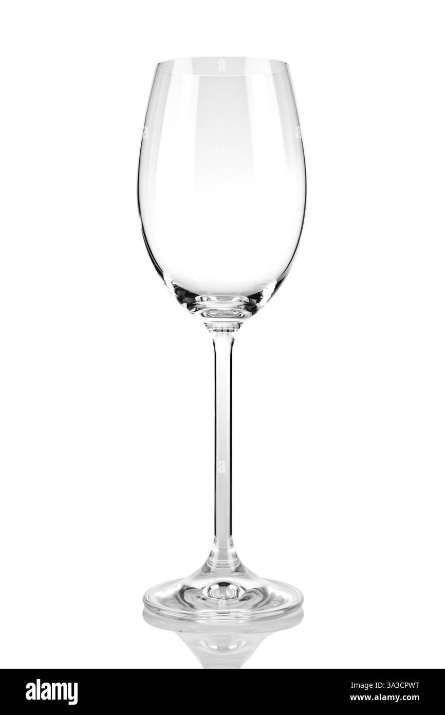 Wineglass sur un fond blanc Banque D'Images