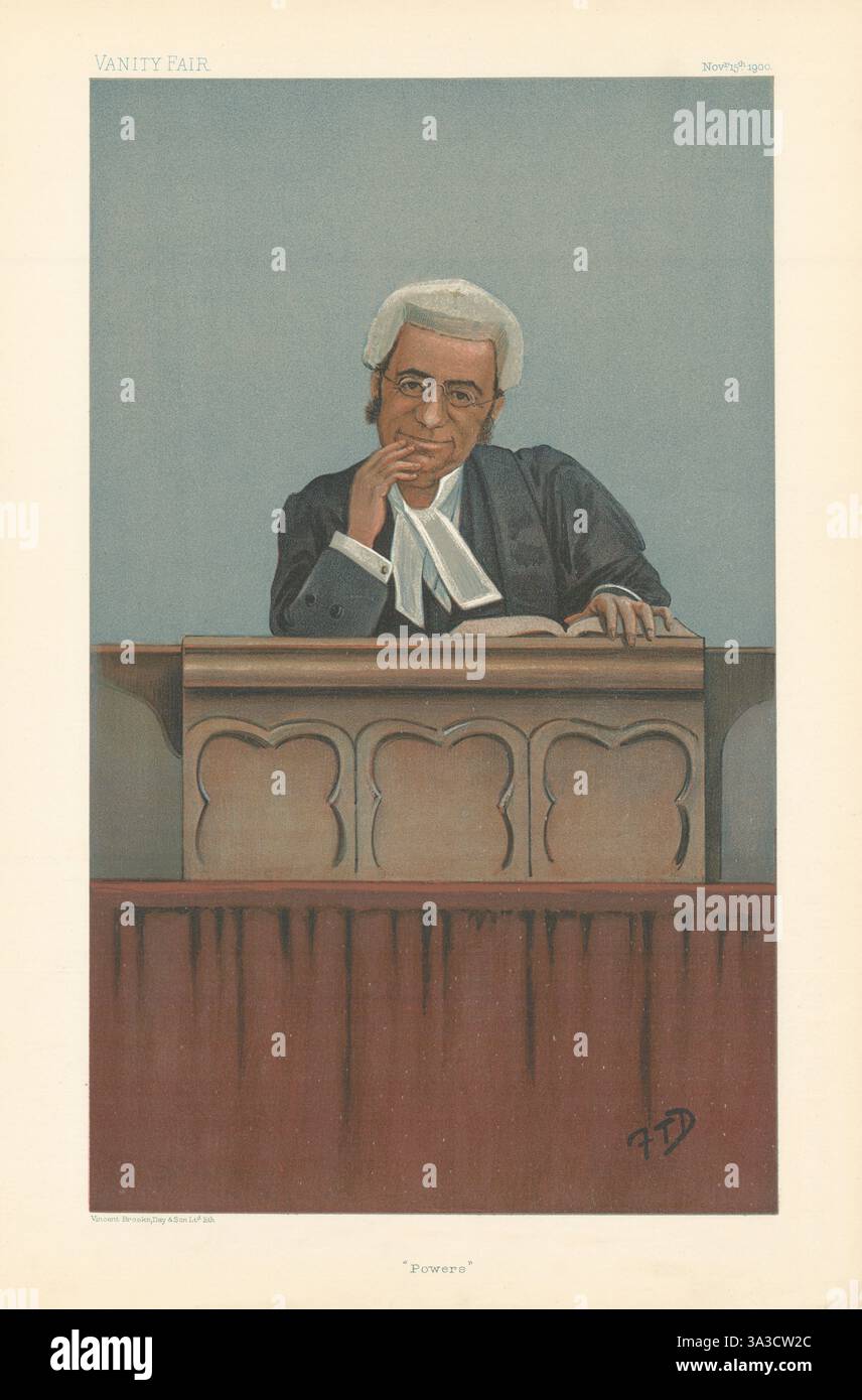 VANITY FAIR SPY CARTOON juge George Farwell juge 'pouvoirs'. Par FTD 1900 Banque D'Images