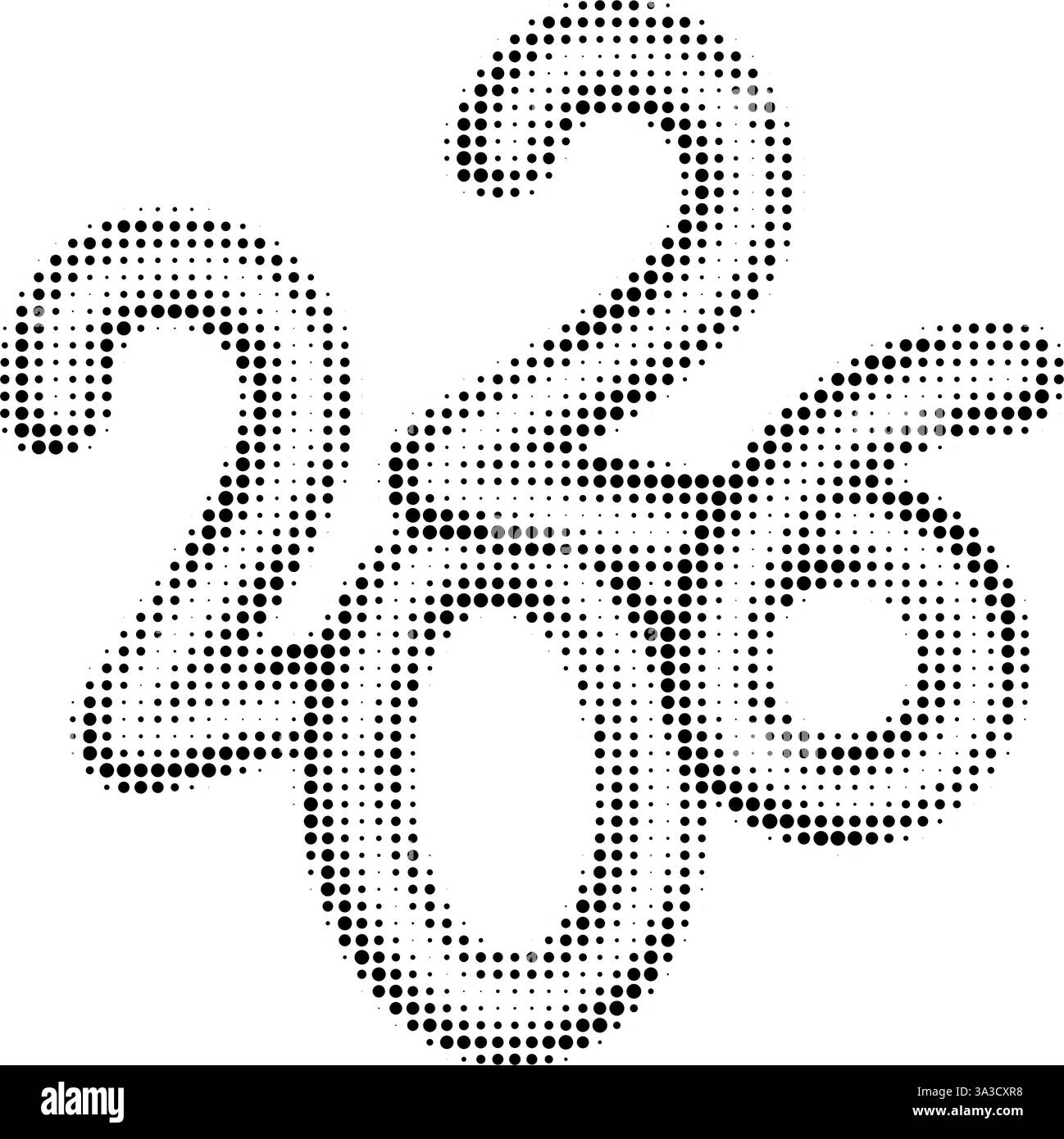 . nouvel an 2026 illustration vectorielle de numéro isolé sur fond blanc nouvel an 2026 numéro demi-ton. Illustration de Vecteur