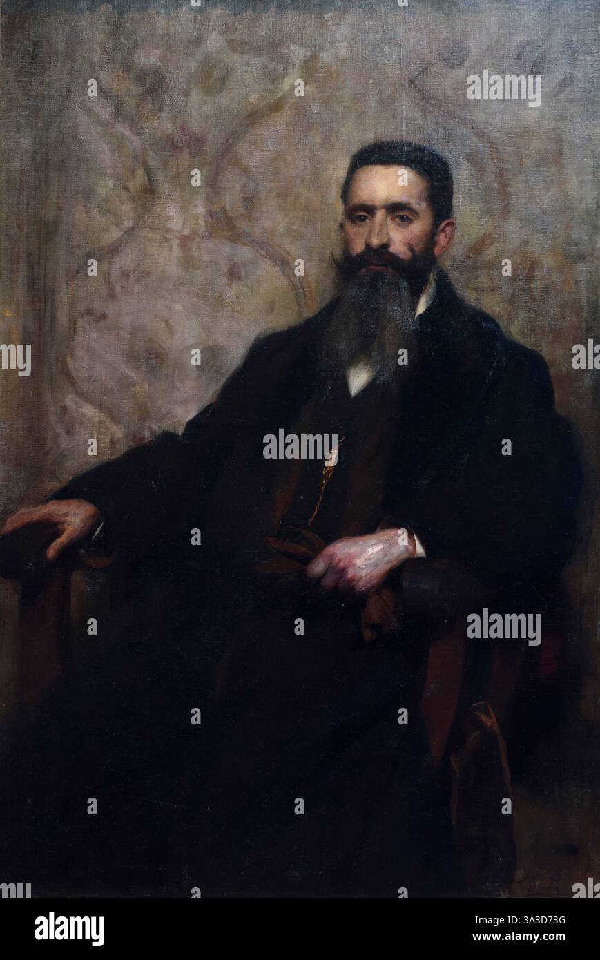 Cesare Augusto Tallone (1853 - 1919), Portrait d'Ettore Baldini, 1912. Ritratto di Ettore Baldini. Banque D'Images
