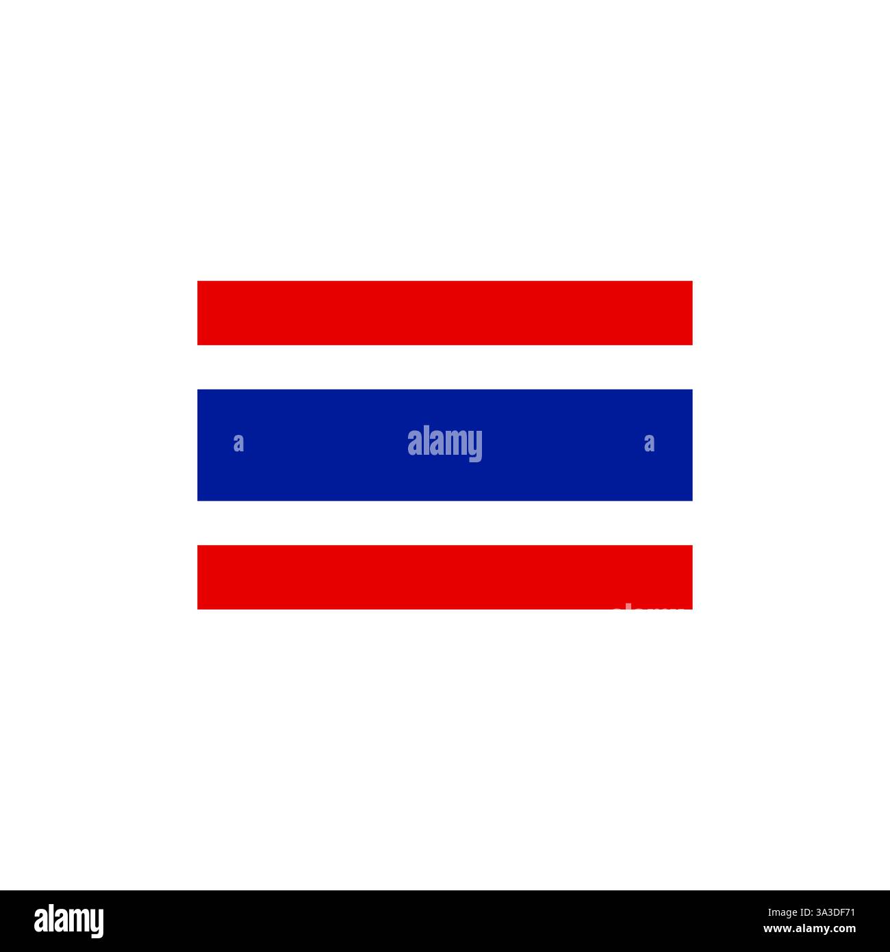 Drapeau national de Thaïlande pays illustration vectorielle isolé sur blanc Illustration de Vecteur