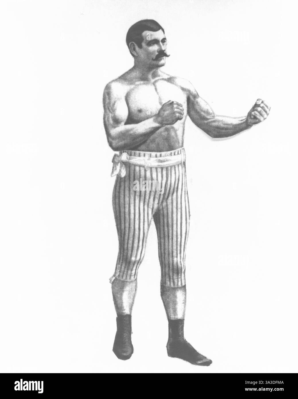 Boxeur John L. Sullivan Banque D'Images