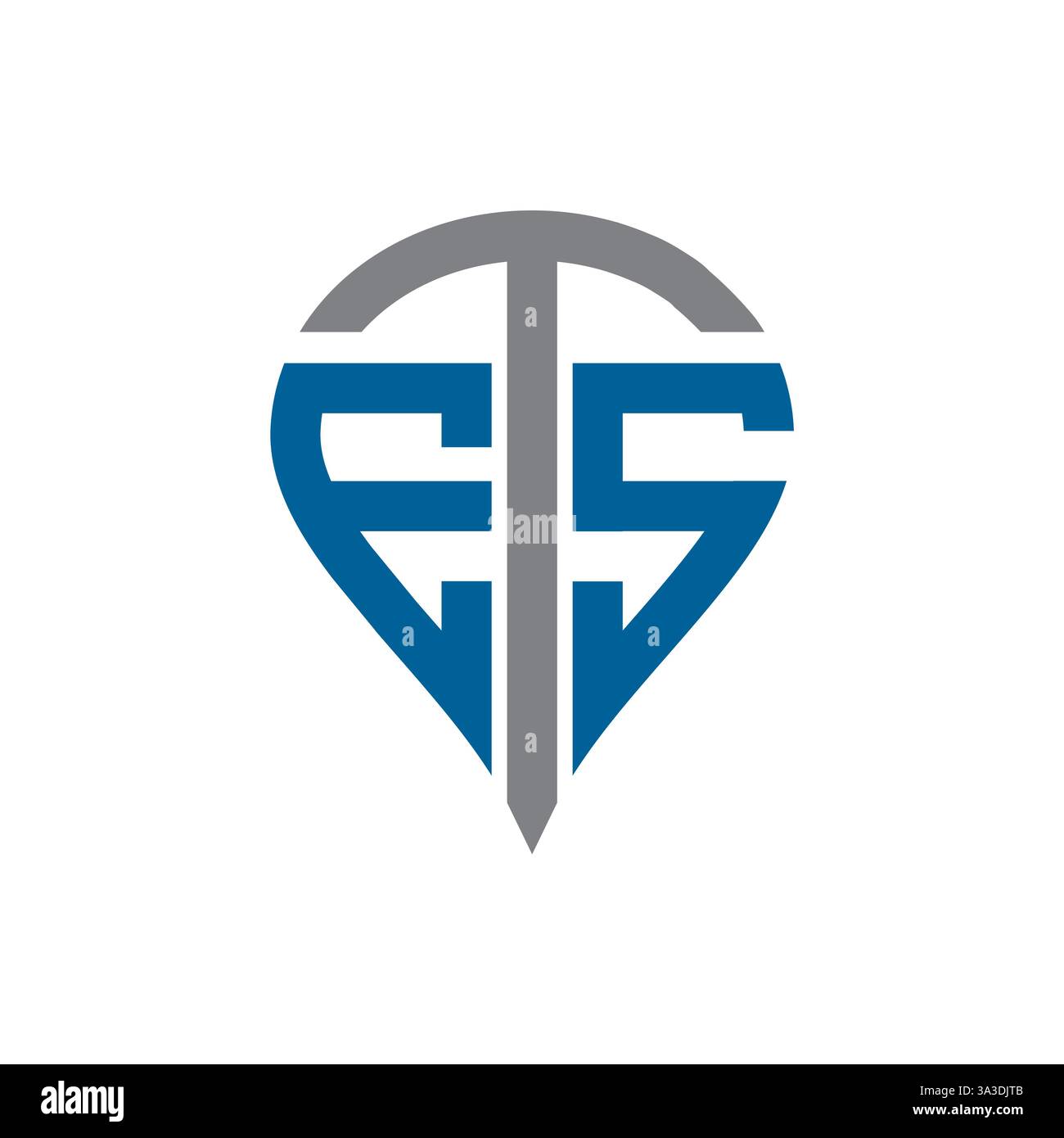 ETS unique moderne plat abstrait géométrique initiales géométriques vectorielles design de logo de lettre. Logo monogramme ETS. Illustration de Vecteur