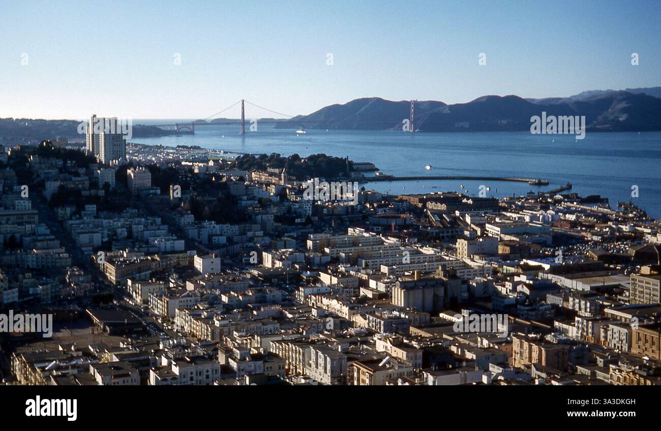 1959, San Francisco. Vue sur les quartiers ouest depuis Colt Tower Banque D'Images