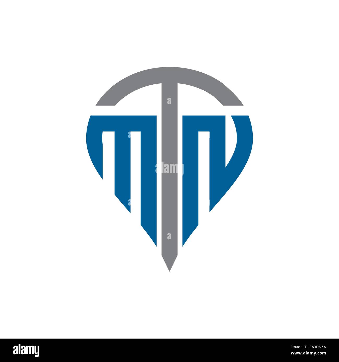 MTN unique moderne moderne abstrait géométrique initiales géométriques vectorielles design de logo de lettre. Logo monogramme MTN. Illustration de Vecteur
