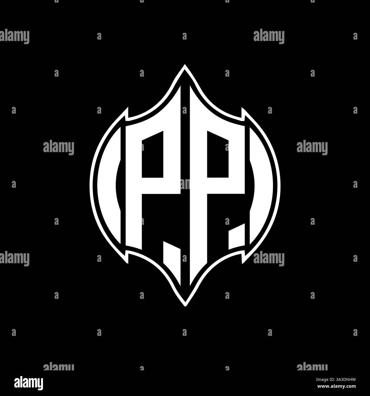 PP unique moderne plat abstrait géométrique initiales géométriques design de logo de lettre vectorielle. Logo monogramme PP. Illustration de Vecteur