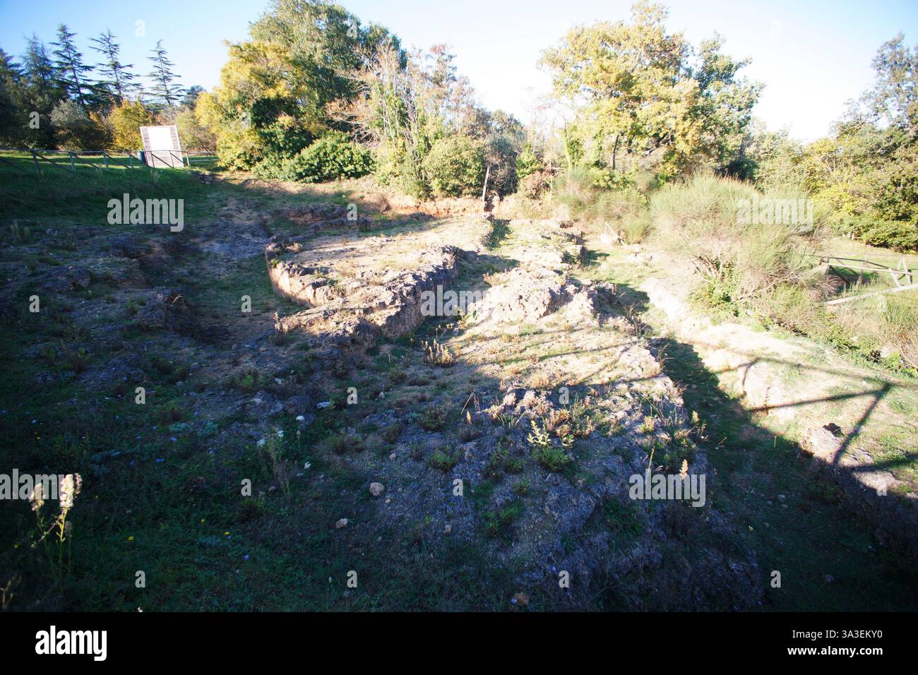 Tombe étrusque du char infernal la tombe - tombe di Pinacce - Sarteano - Sienne, Toscane, Italie Banque D'Images