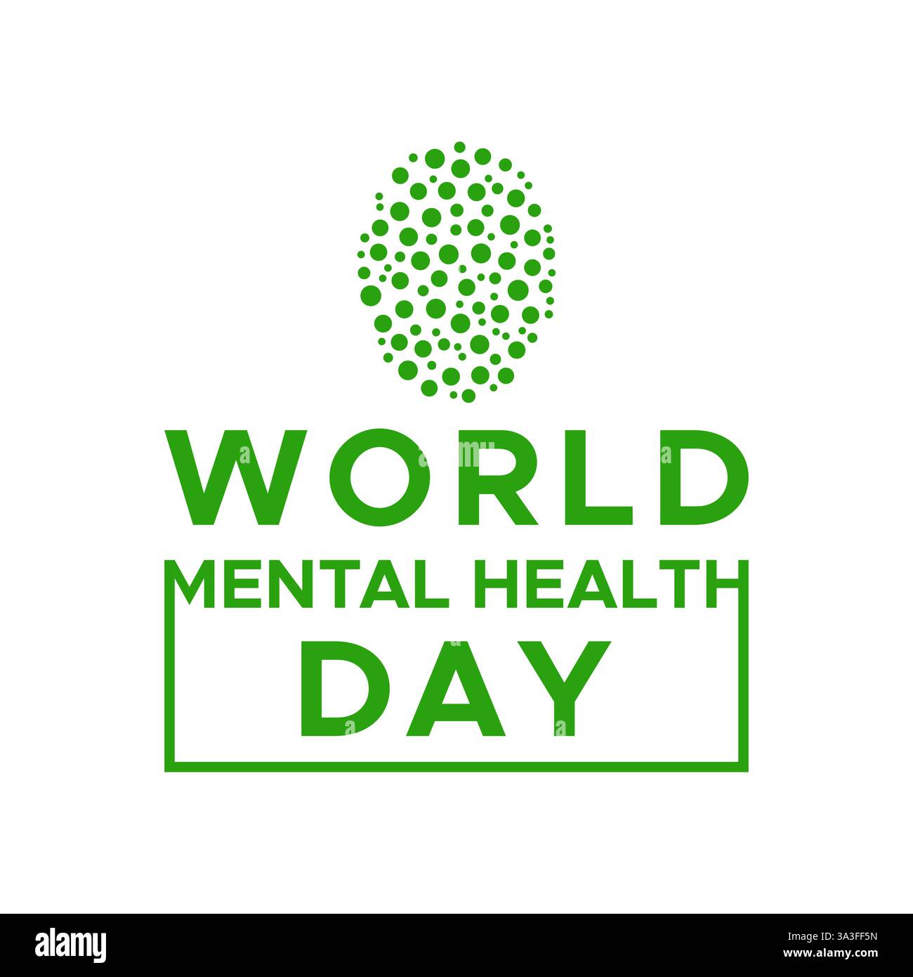 Journée mondiale de la santé mentale conception vectorielle typographique pour la sensibilisation à la santé mentale isolée Illustration de Vecteur