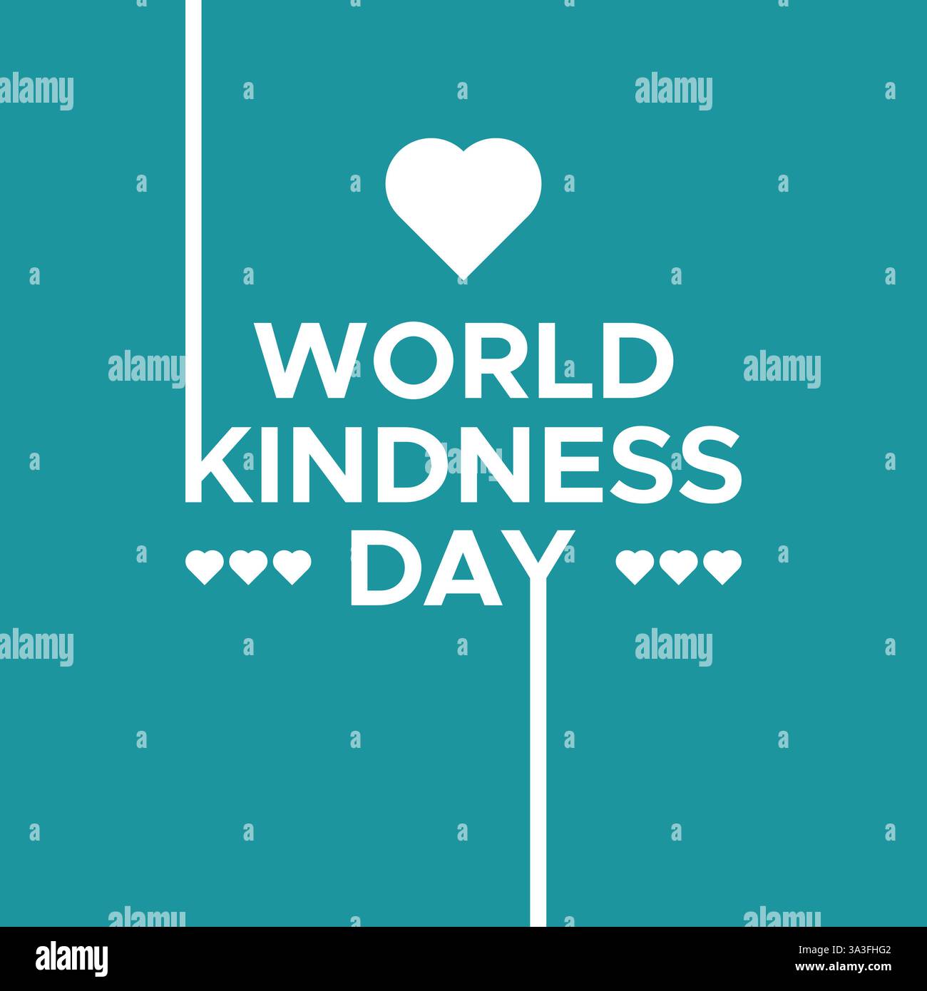 Texte de typographie de la Journée mondiale de la gentillesse avec affiche d'icône de coeur ou bannière pour Celebration Kindness Holiday Illustration de Vecteur