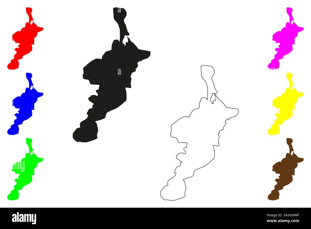 Belgaum ville (République de l'Inde, État du Karnataka) illustration vectorielle de carte, croquis de gribouillage Belagavi ou carte Belgaon Illustration de Vecteur