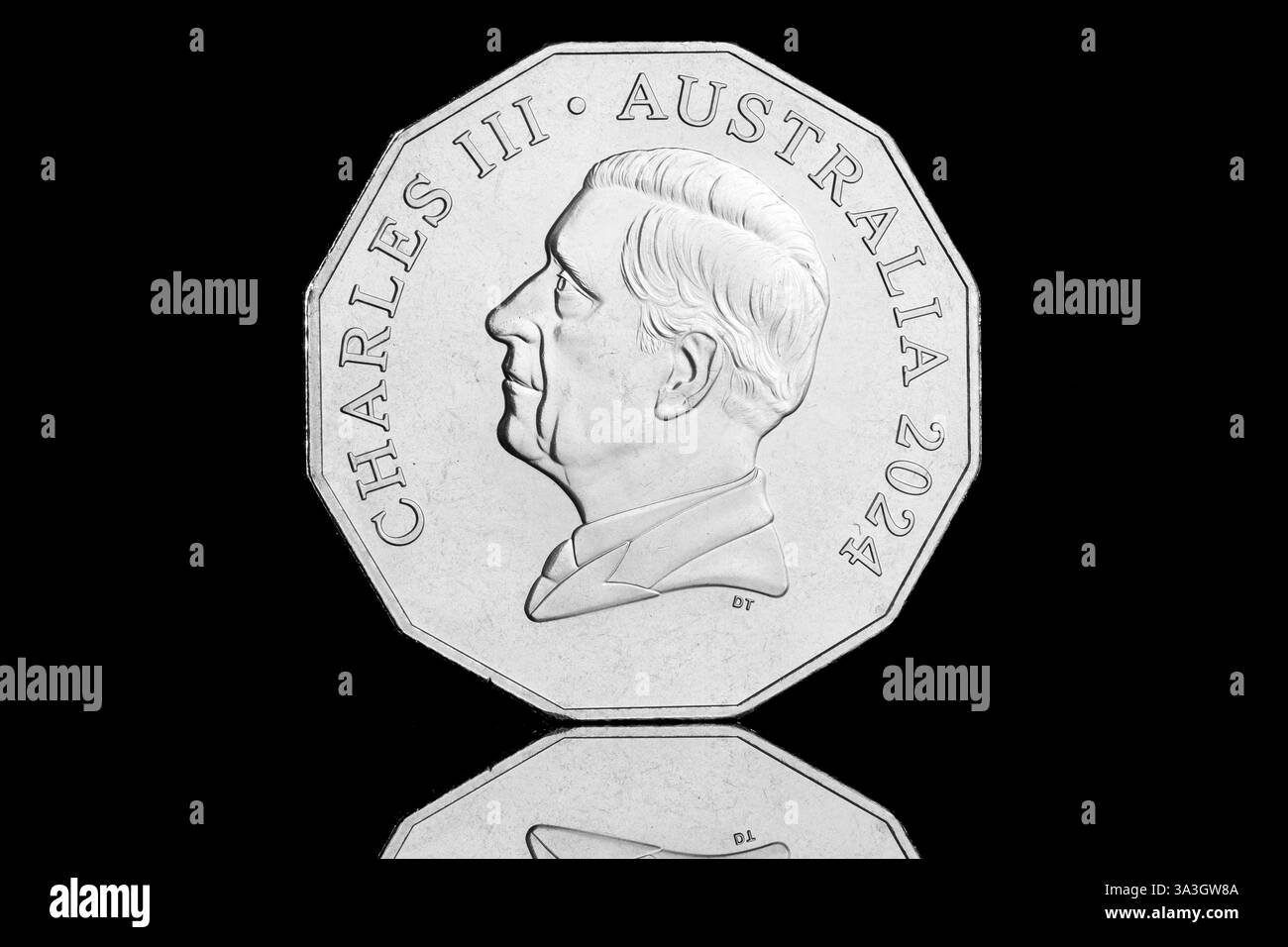 2024 Australie Roi Charles III 50 cents Banque D'Images