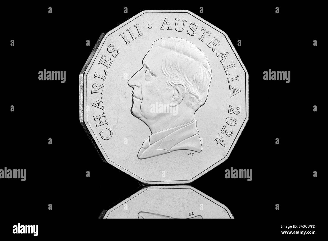 2024 Australie Roi Charles III 50 cents Banque D'Images