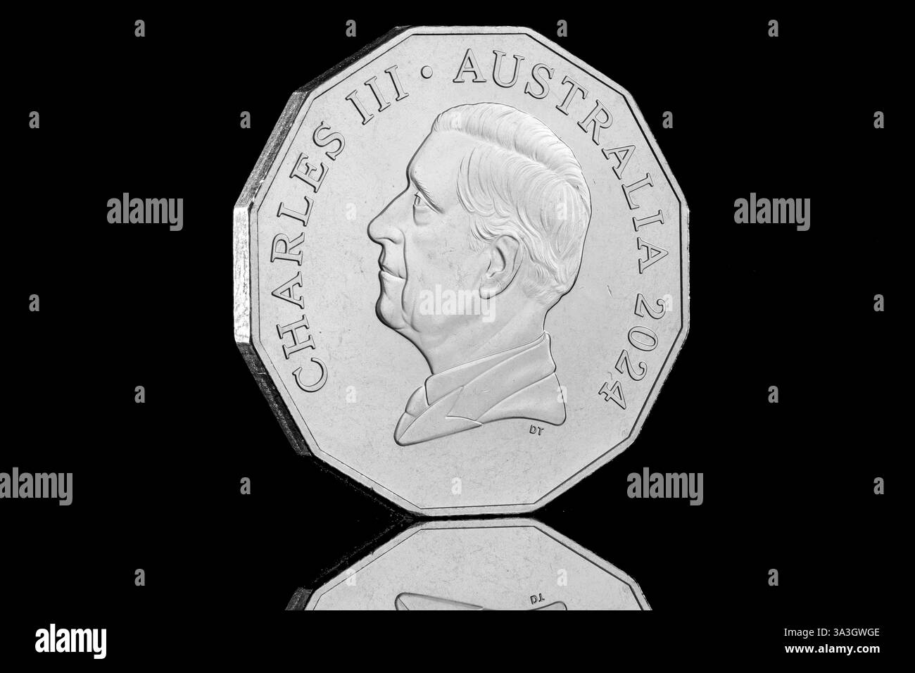 2024 Australie Roi Charles III 50 cents Banque D'Images