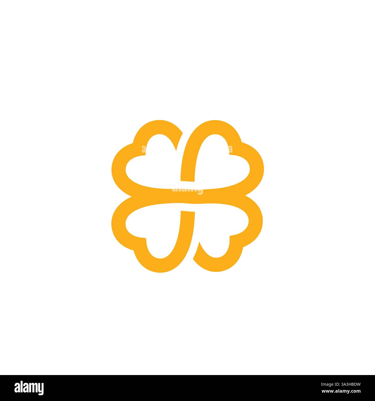 Image vectorielle de modèle de logo de feuille de trèfle. Image vectorielle de Shamrock de conception de logo de feuille de trèfle abstraite Illustration de Vecteur