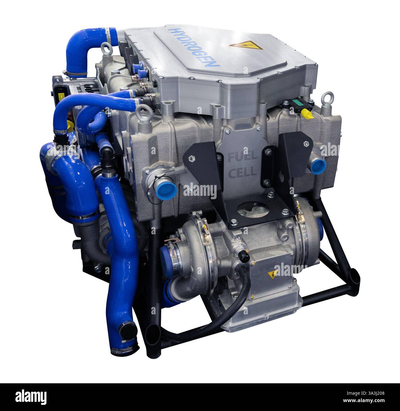 Moteur à pile à combustible à hydrogène isolé. Banque D'Images