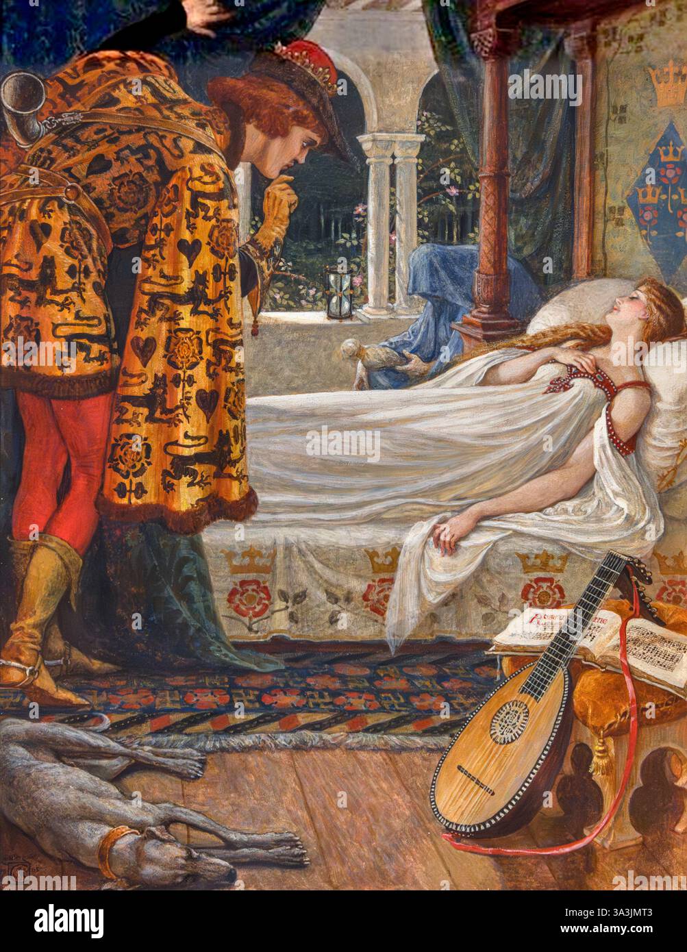 La Rose de Briar ou la belle au bois dormant de Walter Crane (1845-1915), tempera sur panneau, 1905 Banque D'Images