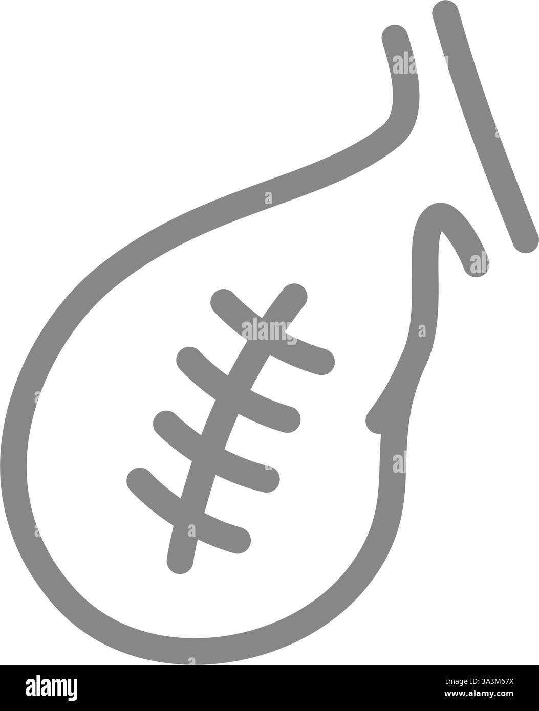 Icône cicatrice sur la ligne de la vésicule biliaire. Anatomie des calculs biliaires, symbole d'organe interne enflammé. Illustration vectorielle Illustration de Vecteur