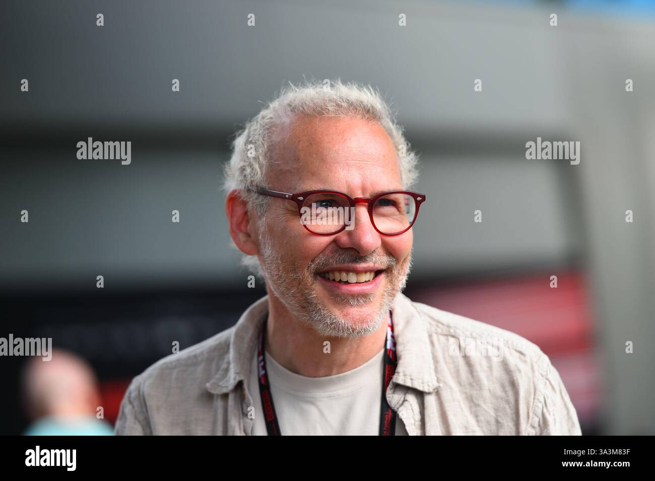 Jacques Villeneuve ancien pilote automobile canadien a concouru en IndyCar et la formule 1 de 1996 2006 a remporté le titre des pilotes de formule 1 1997 avec Williams Banque D'Images