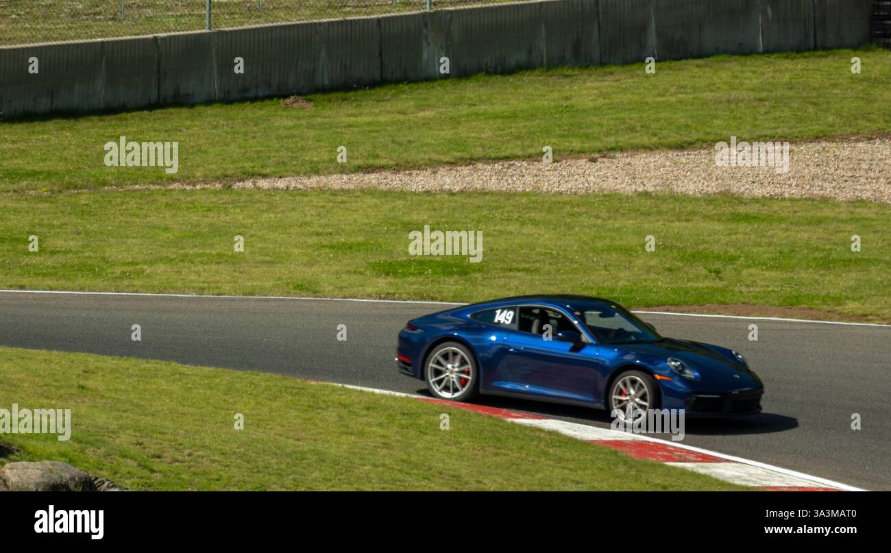 Porsche week-end au circuit Mont-Tremblant, Québec, Montréal, commandité par Aston Martin Montréal. Banque D'Images