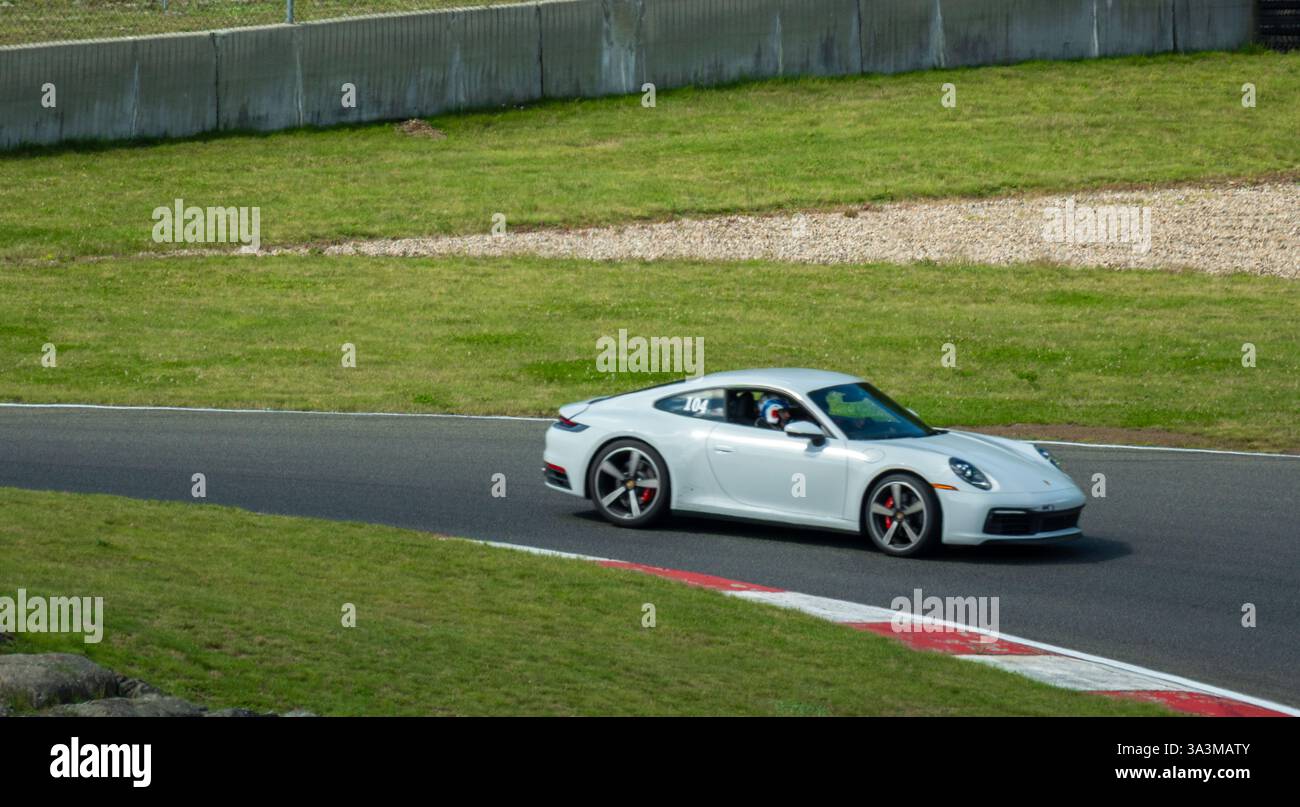 Porsche week-end au circuit Mont-Tremblant, Québec, Montréal, commandité par Aston Martin Montréal. Banque D'Images