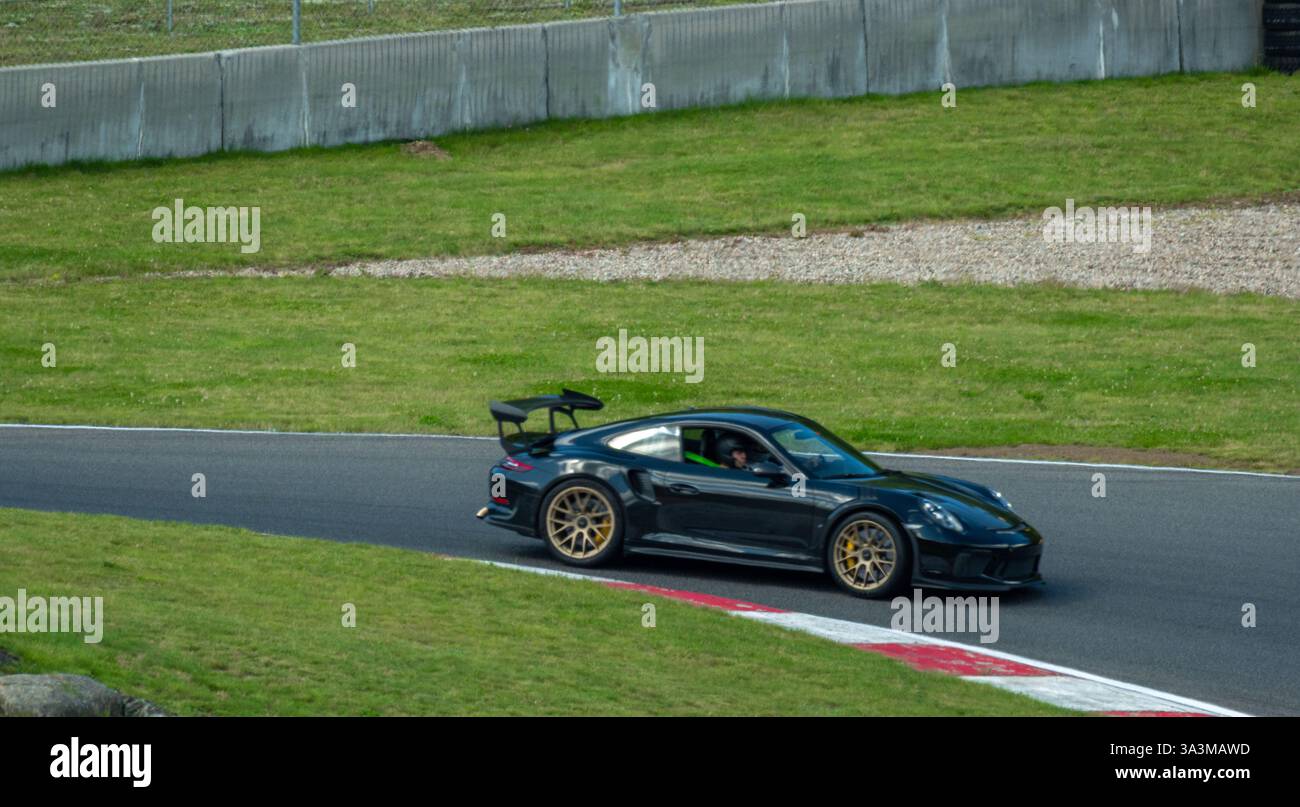 Porsche week-end au circuit Mont-Tremblant, Québec, Montréal, commandité par Aston Martin Montréal. Banque D'Images